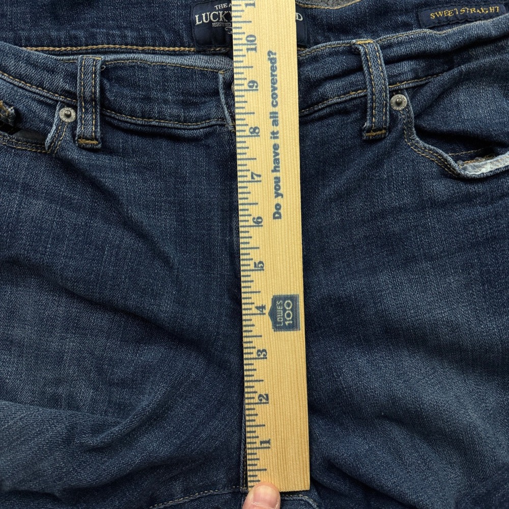 Lucky Brand Sweet Straight Jeans Womens 16/33 Blue Medium Wash Stretch Denim - Picture 10 of 12
